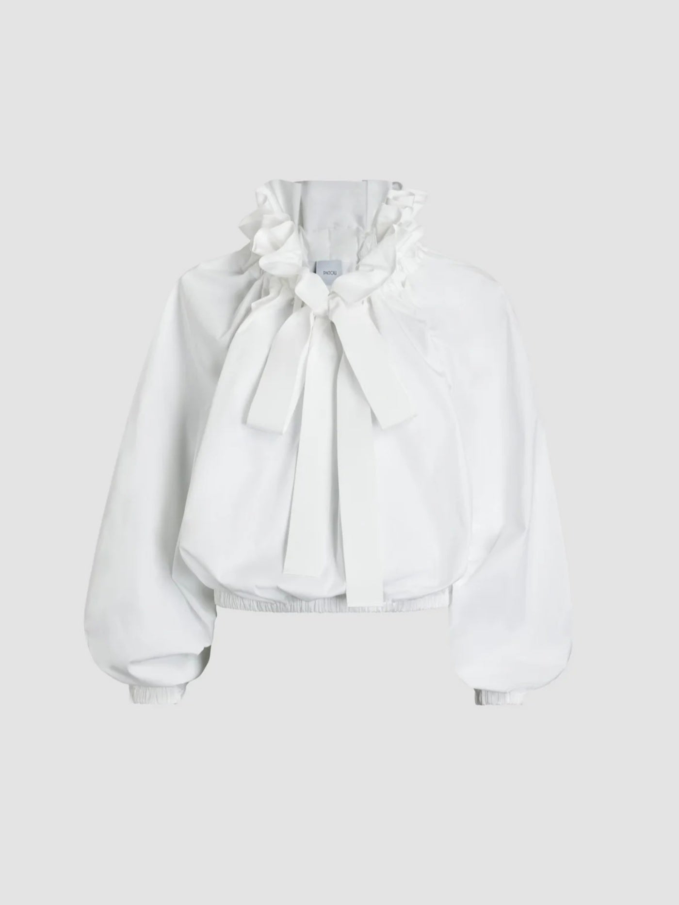 Drawstring Puff Sleeve Top In Organic Cotton