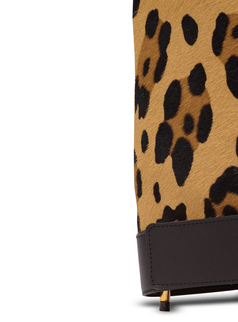Leopard Print Leather Boots