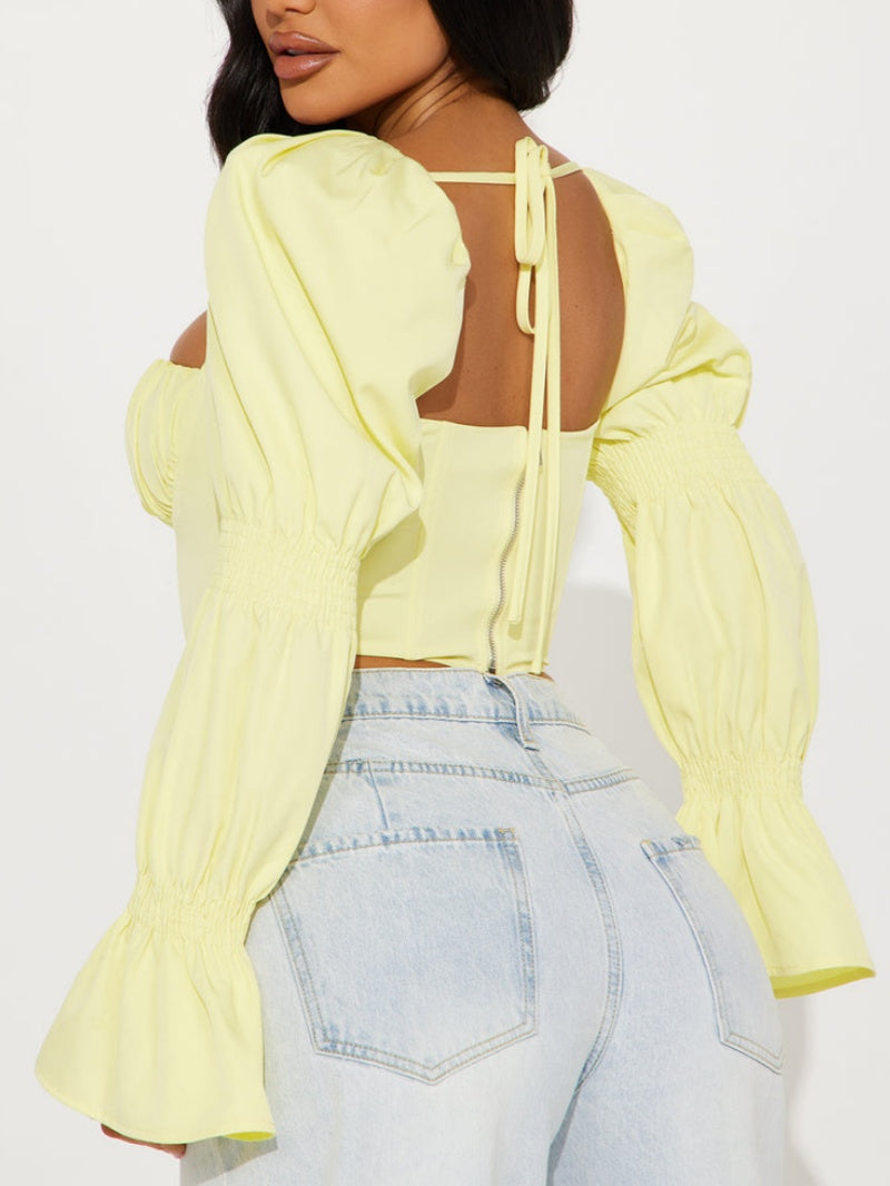 Secret Diary Poplin Corset Top