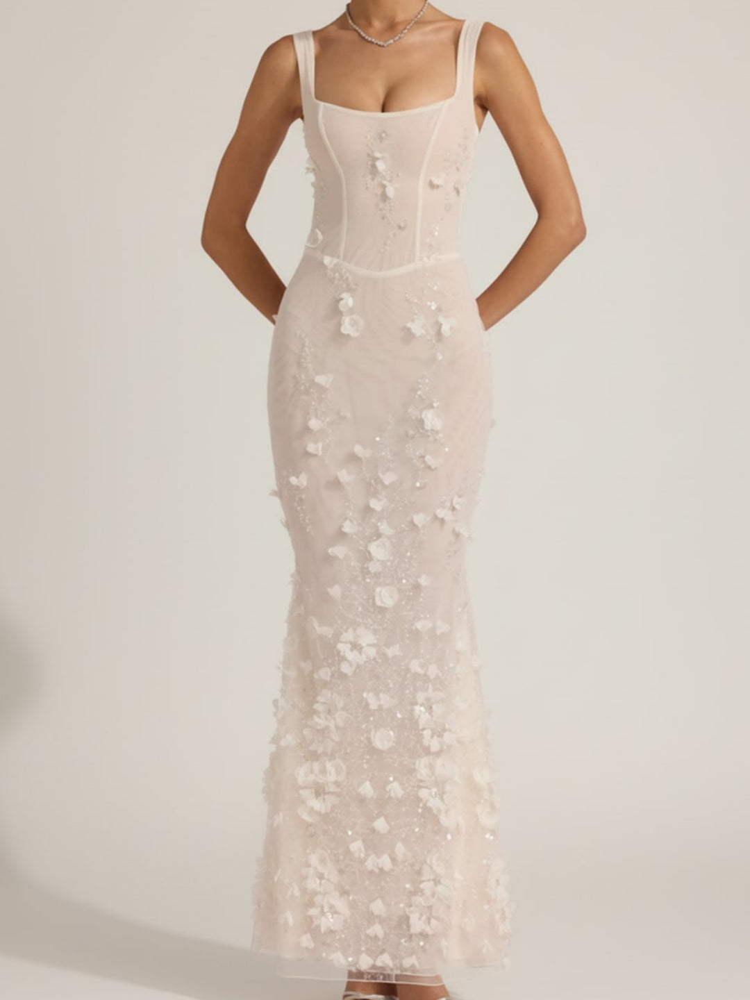 Embellished Fishtail Corset Gown