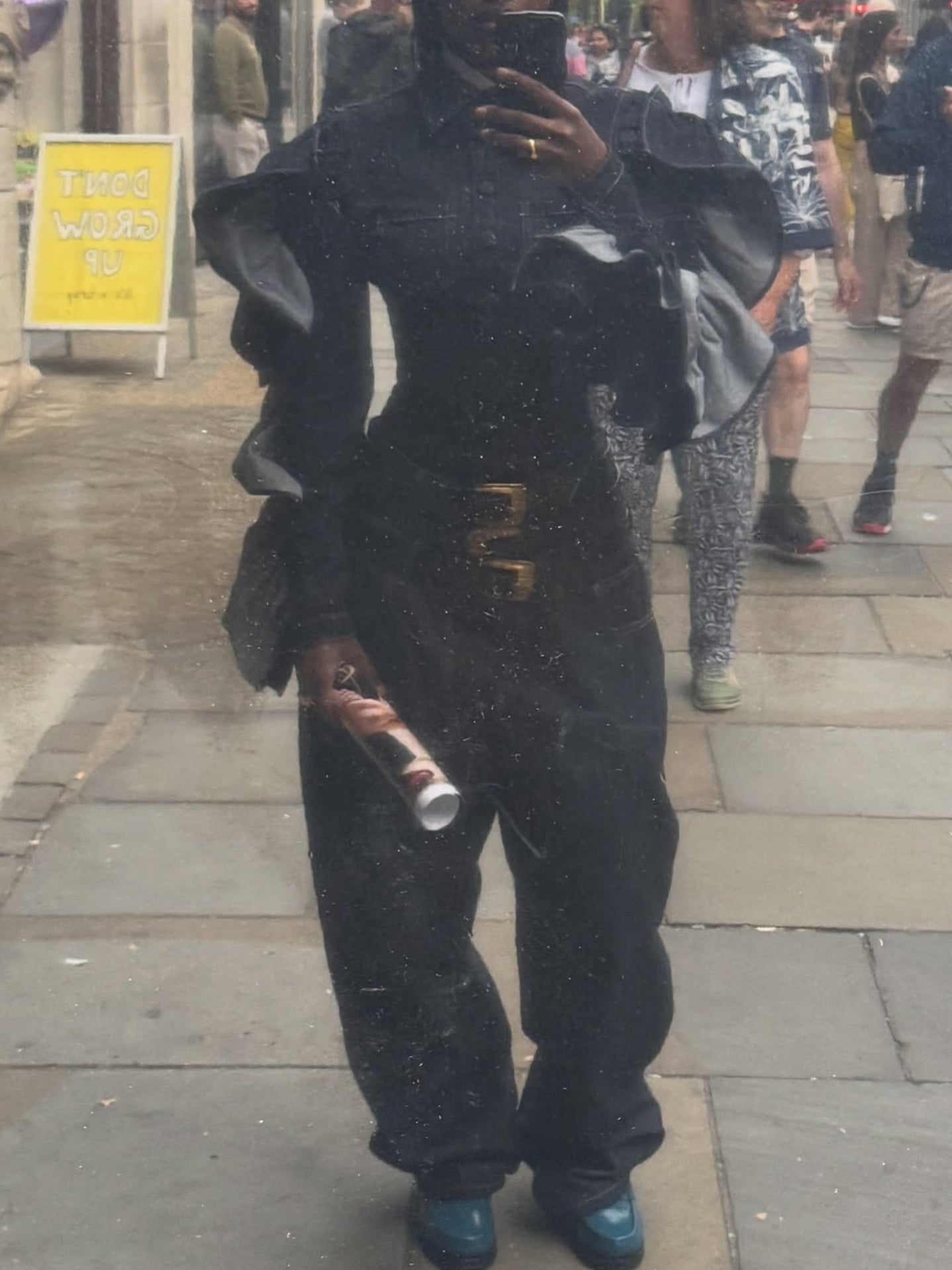 Denim Puff Sleeve Set