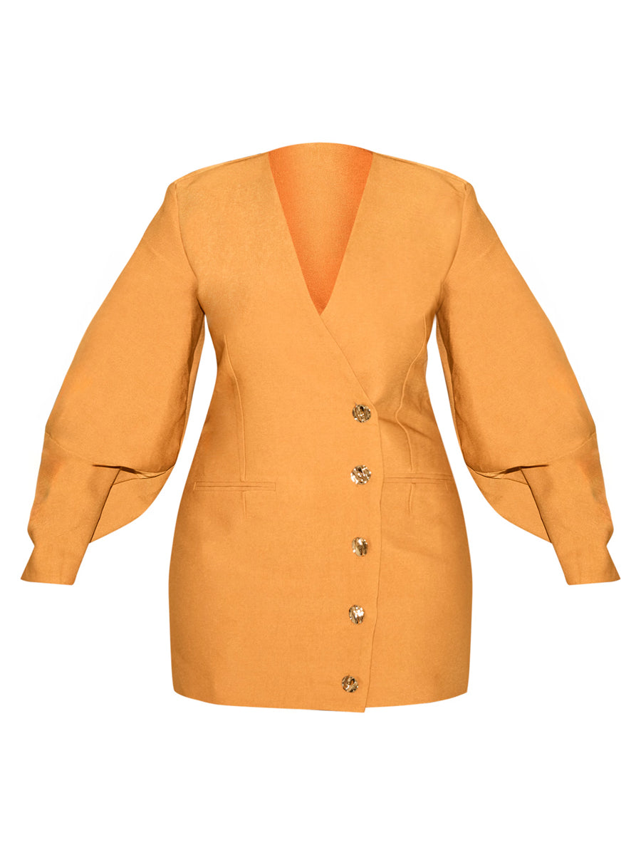 Fashion V Neck Blazer Dress