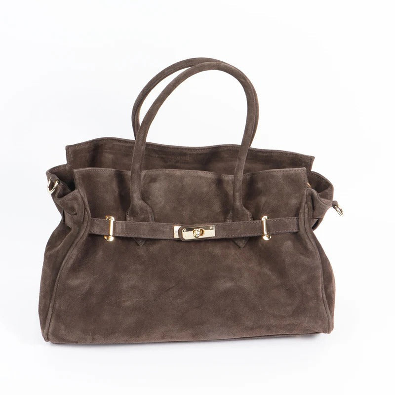 Italian Luxury Suede Handbag