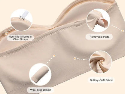No-Slip Padled Headband Bra Silicone