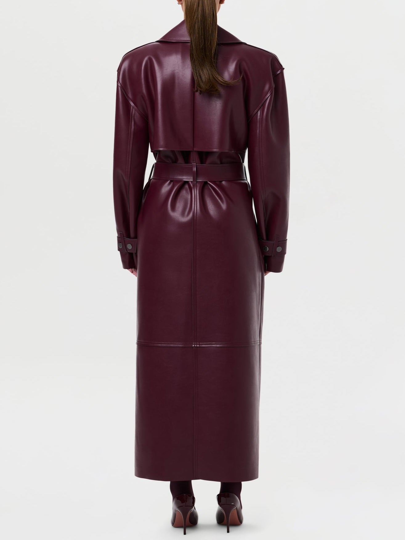 Vegan Leather Trench Coat