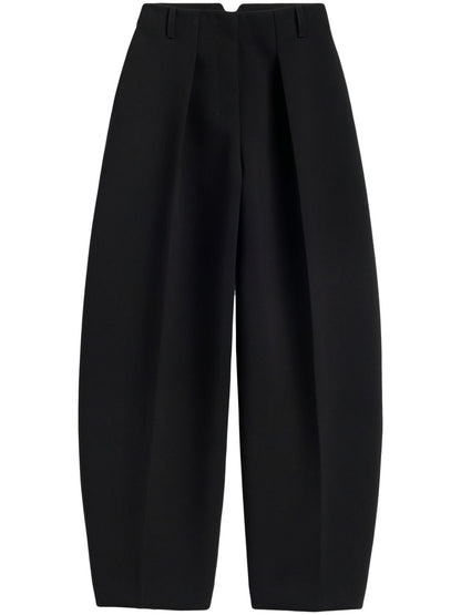 High-Waisted Viscose Trousers