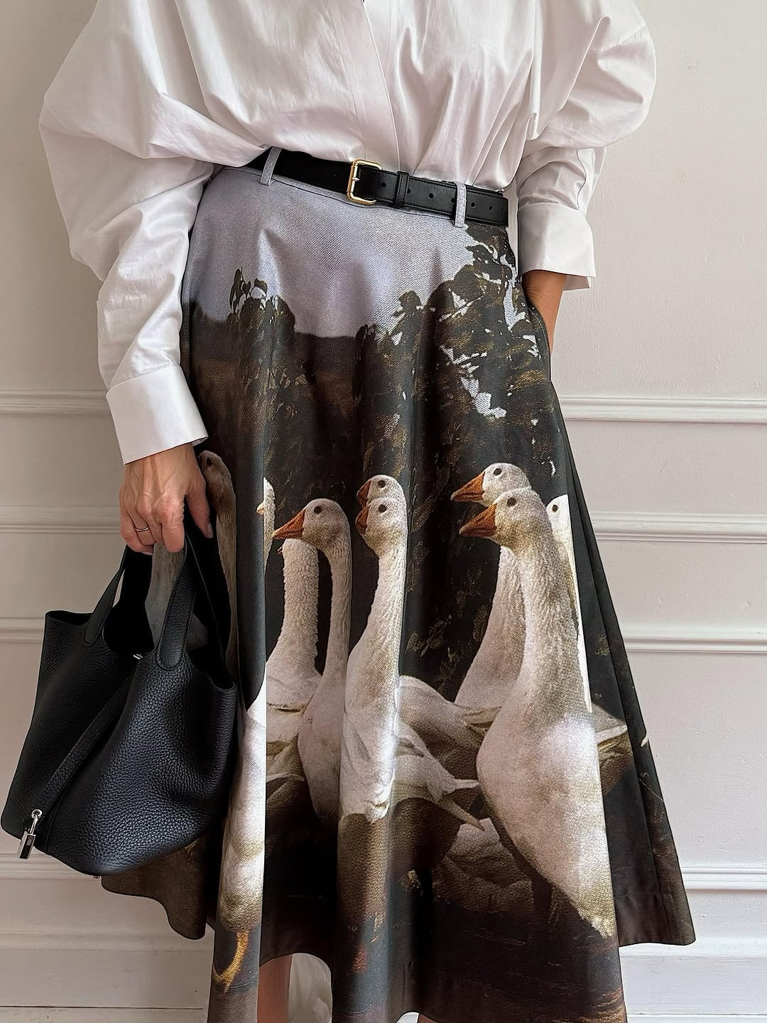 Cotton Gabardine Skirt