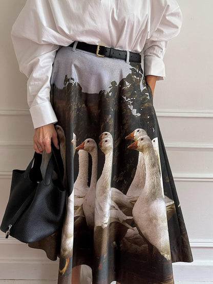 Cotton Gabardine Skirt