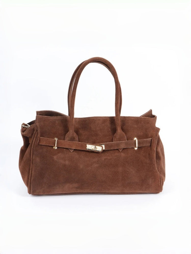 Italian Luxury Suede Handbag