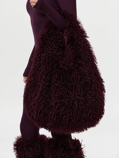 Faux Fur Plush Shoulder Bag