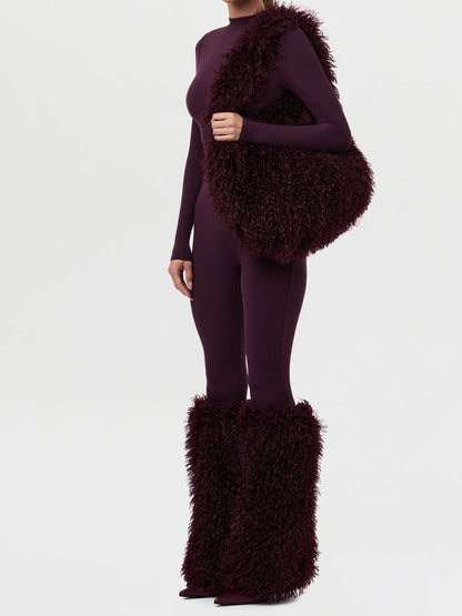 Faux Fur Plush Shoulder Bag