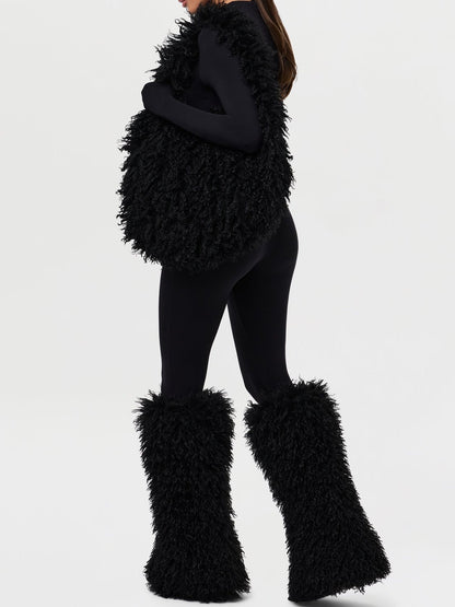 Faux Fur Plush Shoulder Bag