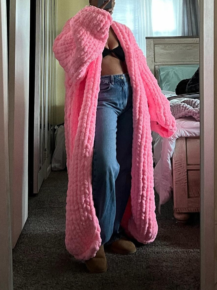 Thickened Sweater Loose Long Cardigan