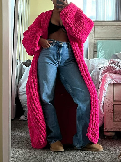 Thickened Sweater Loose Long Cardigan