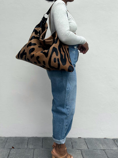 Jaguar Print Shoulder Bag