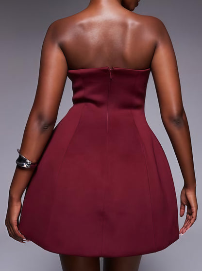 Gold Trim Mini Dress