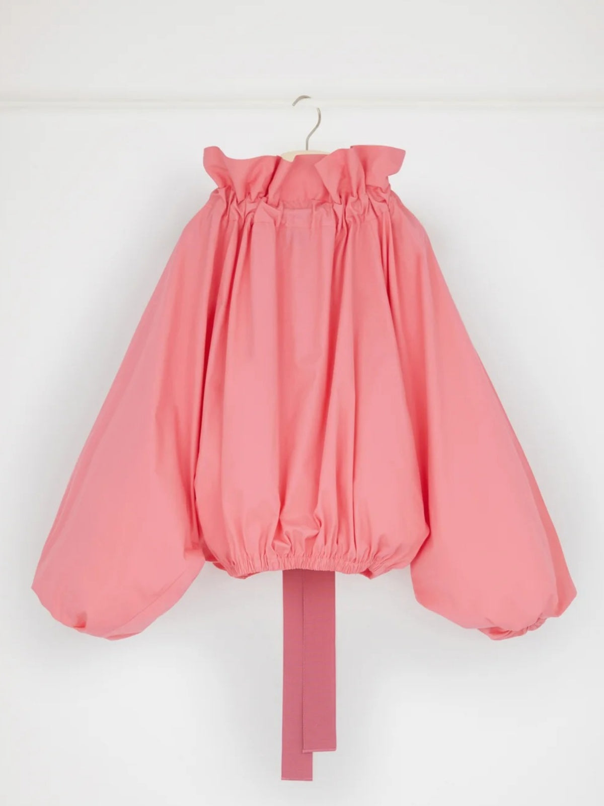 Drawstring Puff Sleeve Top In Organic Cotton