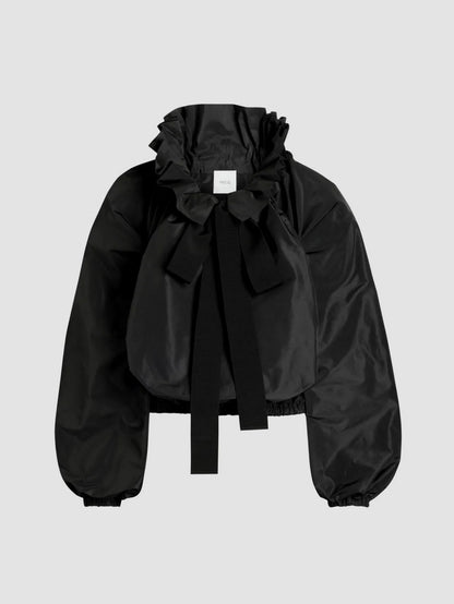 Drawstring Puff Sleeve Top In Organic Cotton