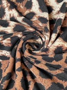 Long Sleeve Leopard Print Fitted Long Dress Maxi Women Outfit