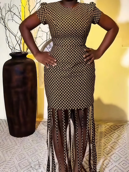 Irregular Pleated Midi Dress