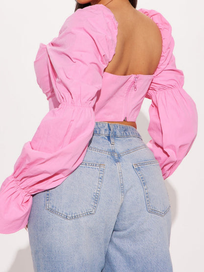 Secret Diary Poplin Corset Top