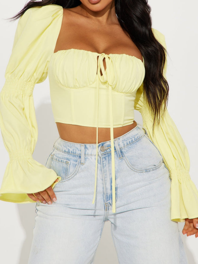 Secret Diary Poplin Corset Top