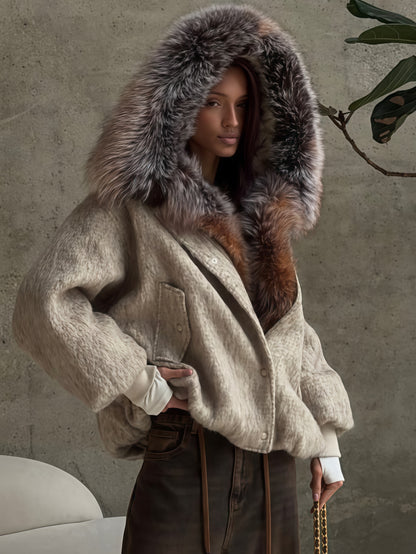 Fur Collar Loose Coat