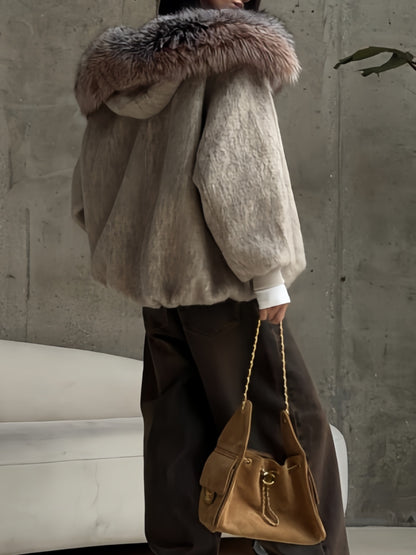 Fur Collar Loose Coat