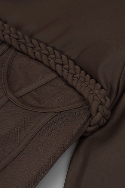 Corset Mesh Elegance Mirage Gown