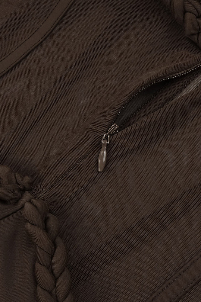 Corset Mesh Elegance Mirage Gown