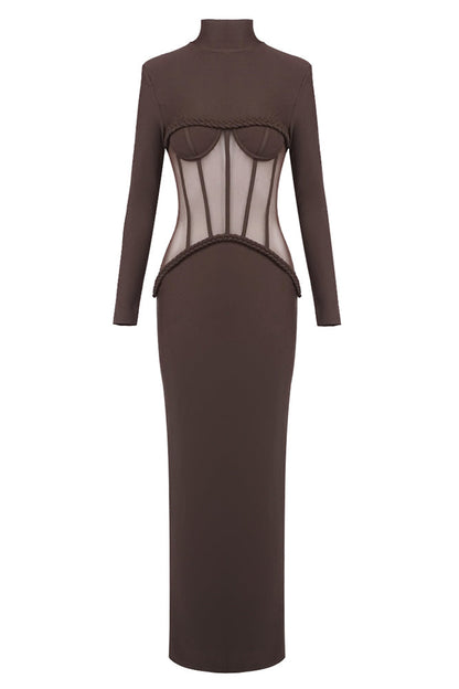 Corset Mesh Elegance Mirage Gown