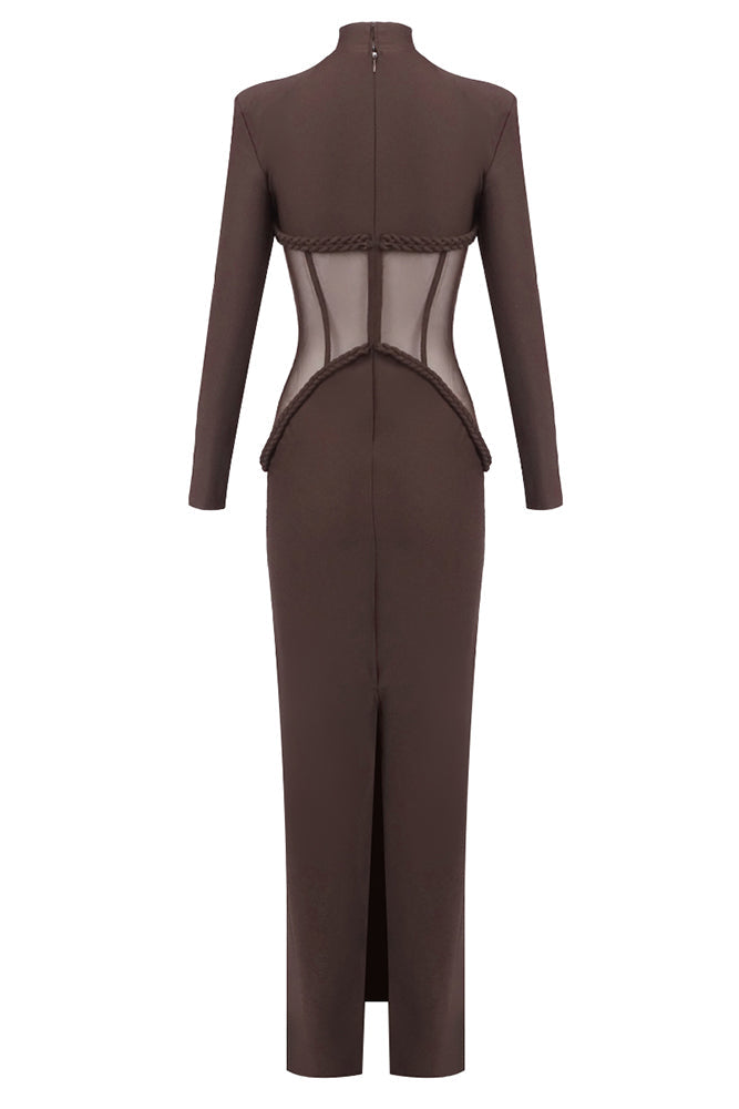 Corset Mesh Elegance Mirage Gown