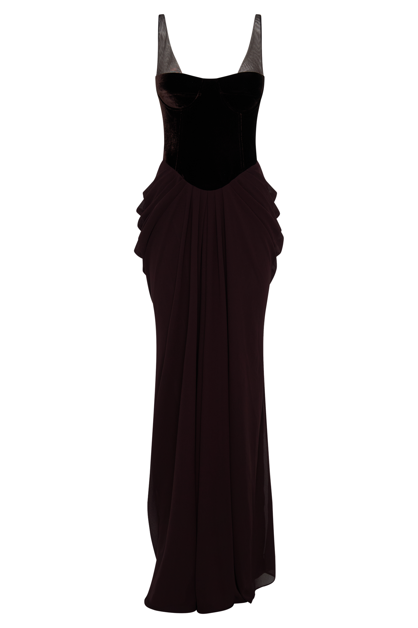 Velvet Corset Maxi Dress