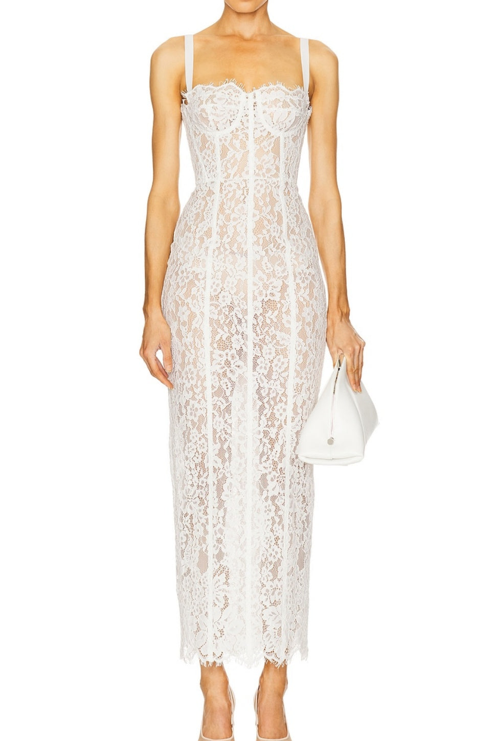 Hollow Lace Maxi Dress