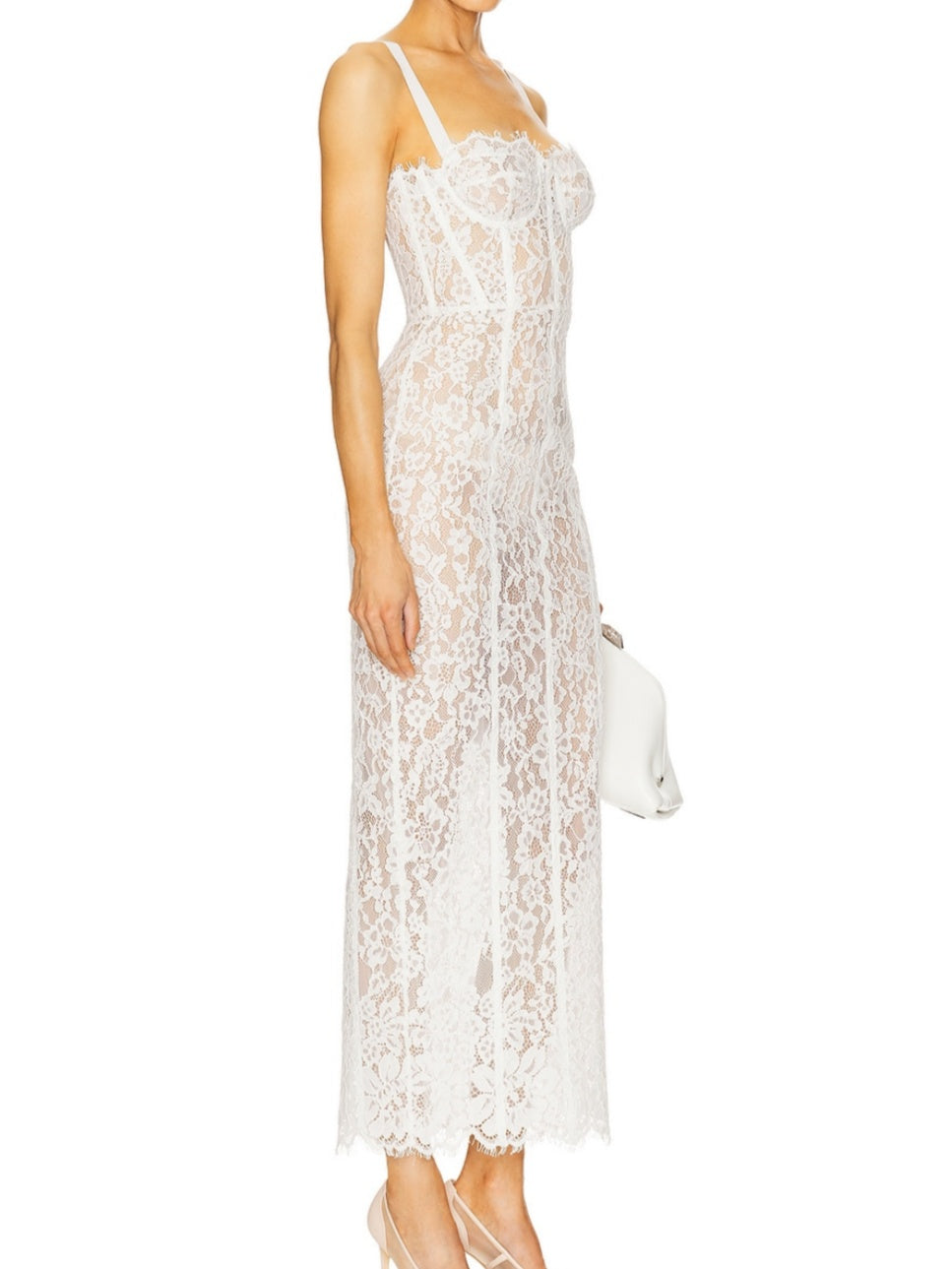 Hollow Lace Maxi Dress