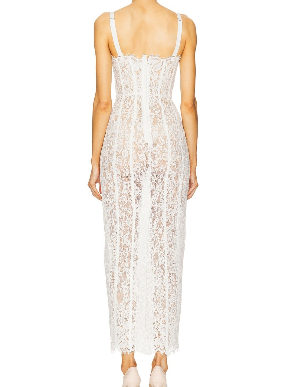 Hollow Lace Maxi Dress