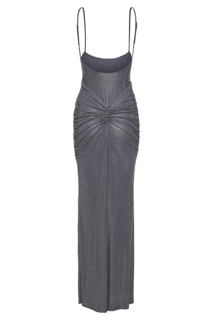 Diamante Satin Maxi Dress