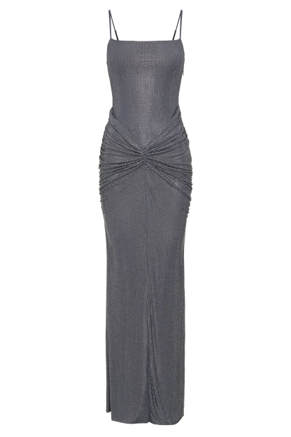 Diamante Satin Maxi Dress