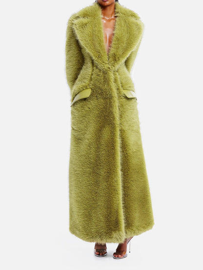 Pistachio Luxe Fur Coat