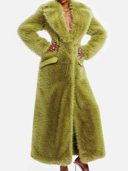 Pistachio Luxe Fur Coat