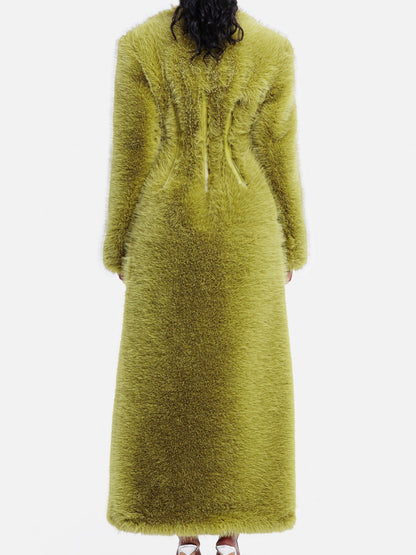 Pistachio Luxe Fur Coat