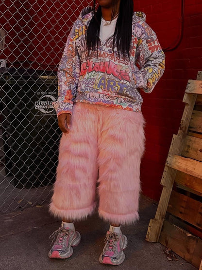 Faux Fur Pants