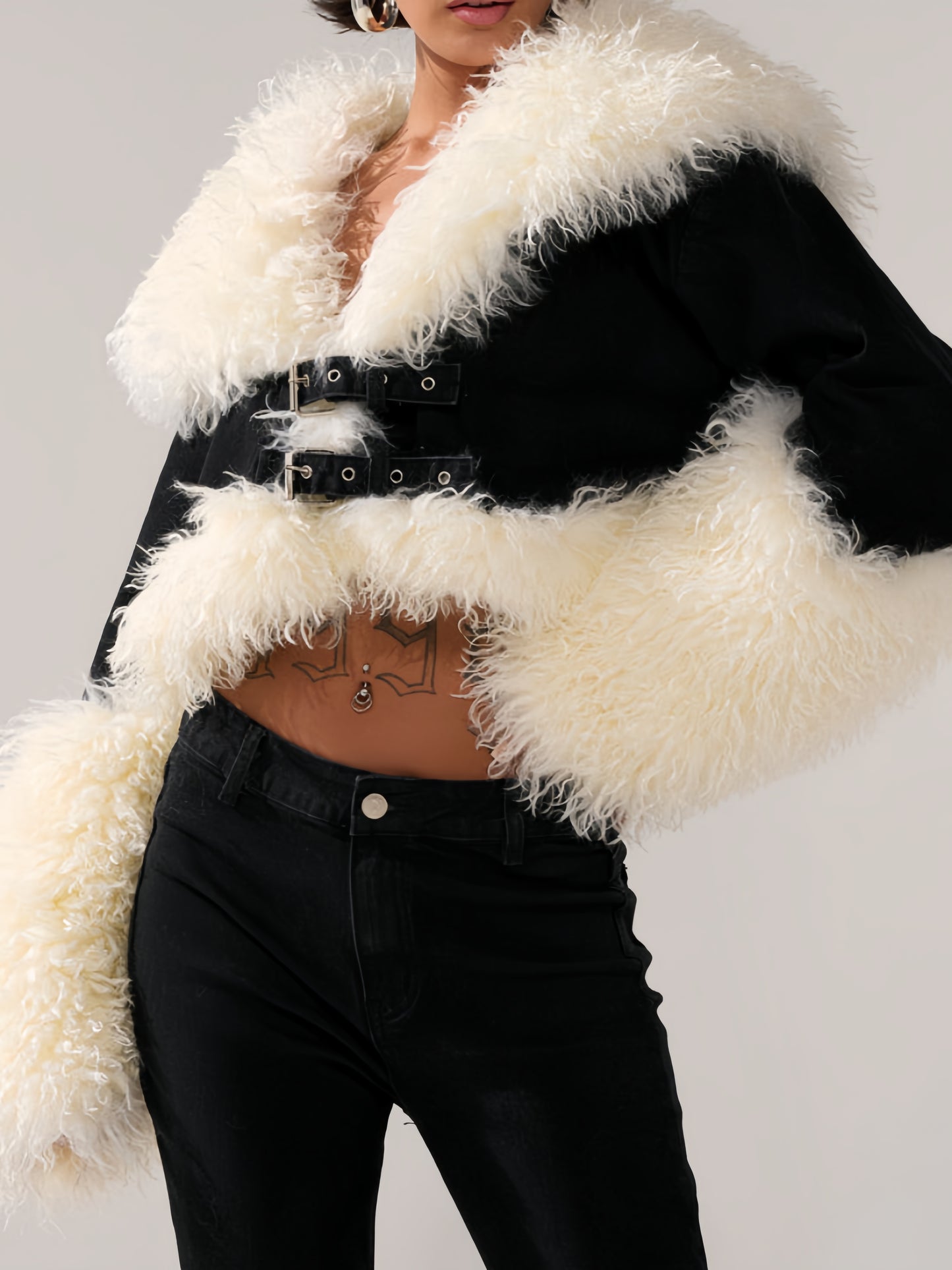 FUR TRIM DENIM JACKET