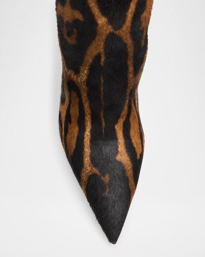 Calf Hair Knee-High Stiletto Boots