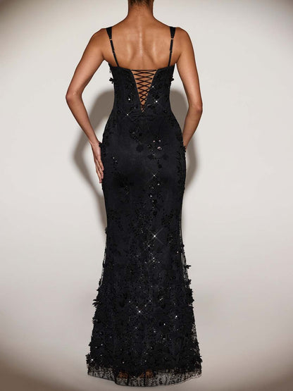 Embellished Fishtail Corset Gown