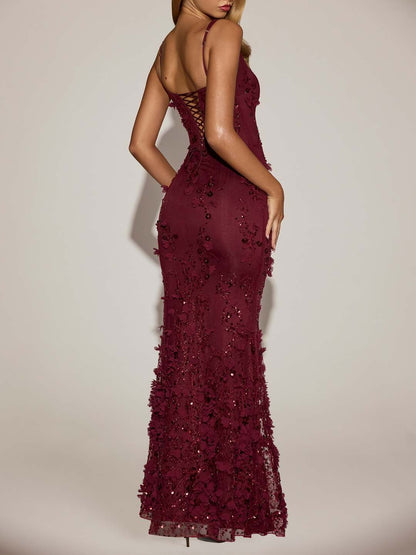 Embellished Fishtail Corset Gown