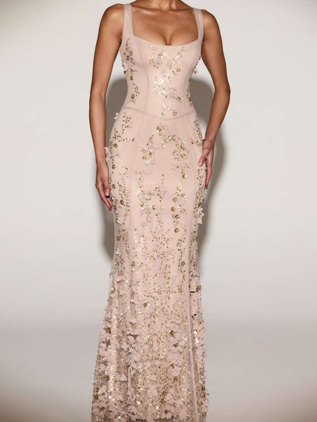 Embellished Fishtail Corset Gown