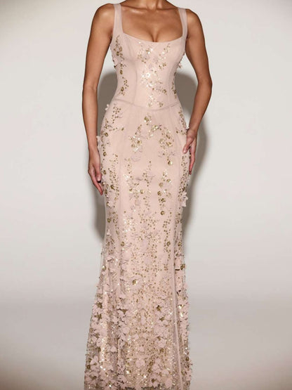 Embellished Fishtail Corset Gown