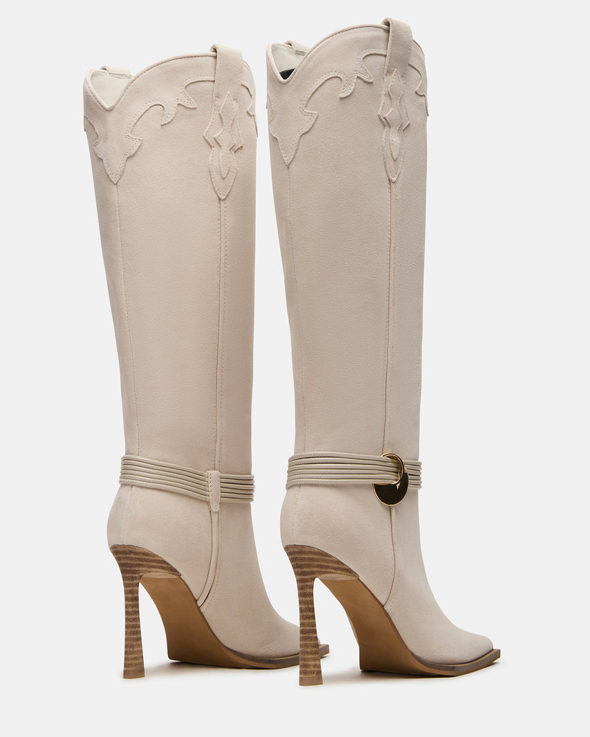 Bone Suede Boots