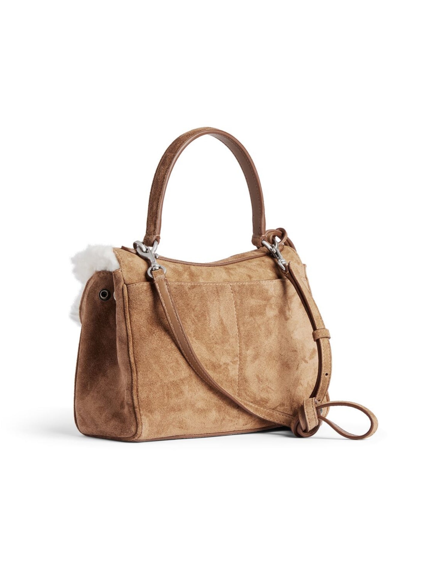Fluffy Shearling Crossbody Tote
